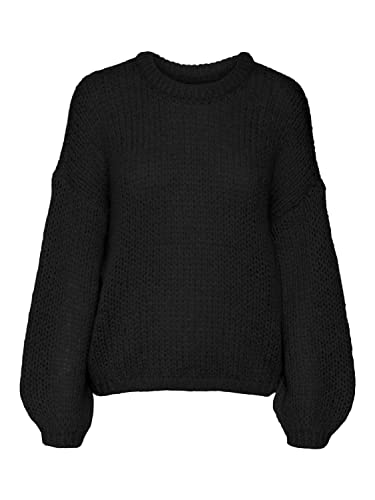 VERO MODA Damen VMADA LS O-Neck GA NOOS Pullover, Black, XS von VERO MODA