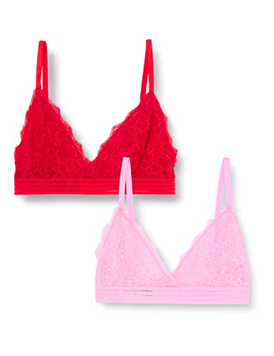 VERO MODA Damen VMANNA Bra TOP 2-Pack BH, Bonbon/Pack:Bittersweet-BONBON, Small von VERO MODA