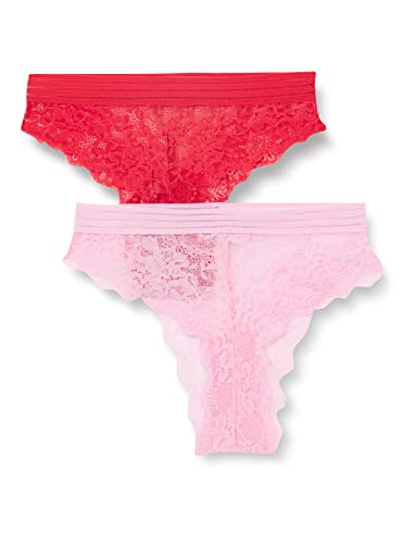 VERO MODA Damen VMANNA Brief 2-Pack Unterwäsche, Bonbon/Pack:Bittersweet-BONBON, 38 von VERO MODA