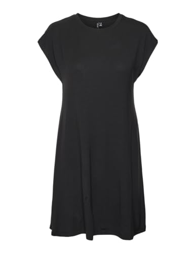 VERO MODA Damen VMAVA SL Knee Dress JRS NOOS Kleid, Black, Medium von VERO MODA