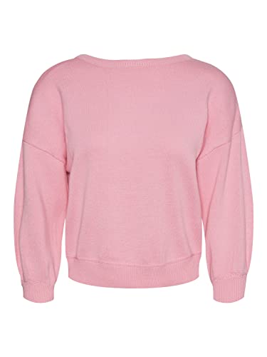 VERO MODA Damen VMAYLA 3/4 Short V-Back Blouse REP Pullover, Prism Pink, M von VERO MODA