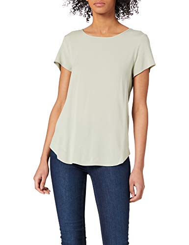 VERO MODA Damen T-Shirt Vmbecca Plain Ss Top Noos, Desert Sage, XL von VERO MODA