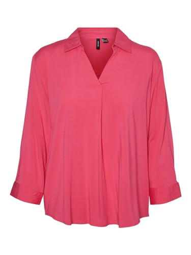 VERO MODA Damen VMBELLA 3/4 WVN GA NOOS Top, Raspberry Sorbet, Large von VERO MODA