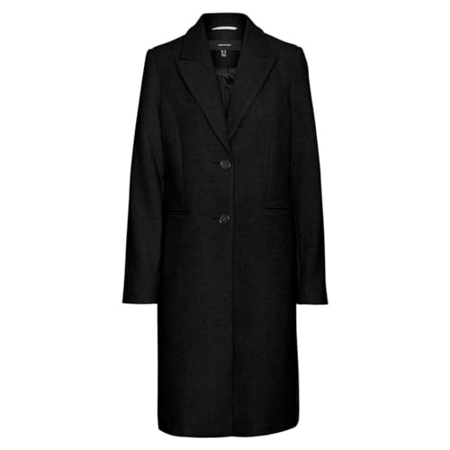 VERO MODA Damen VMBLAZA AW23 Long Wool Coat BOOS Mantel, Black, M von VERO MODA