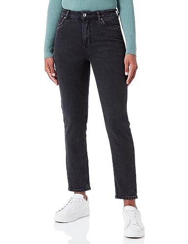 VERO MODA Damen VMBRENDA HR Straight ANK GU163 GA NOOS Jeans, Black Denim, 27/30 von VERO MODA