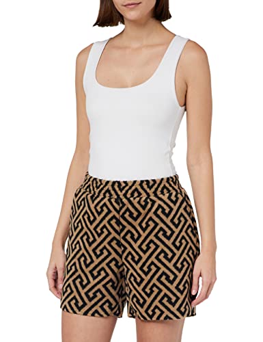 VERO MODA Damen VMBRENDASOFIA HW Wool Woll-Shorts, Tigers Eye/Pattern:Black, L von VERO MODA