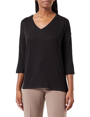 VERO MODA Damen VMBRIANNA 3/4 V-Neck Boo REP Pullover, Black, M von VERO MODA