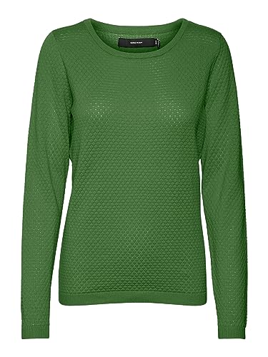 VERO MODA Damen VMCARE Strickpullover Longsleev O-Neck Pullover, Grün (Kale), S (EU) von VERO MODA