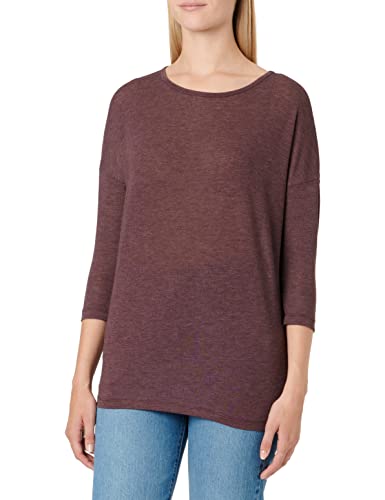 VERO MODA Damen VMCARLA 3/4 TOP GA NOOS Langarmshirt, Winetasting, L von VERO MODA