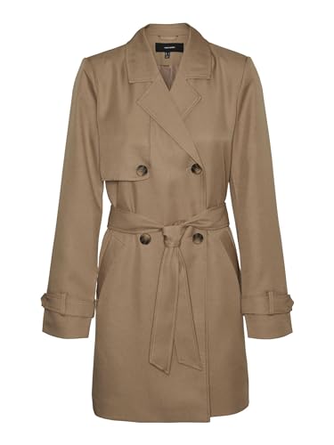 VERO MODA Damen VMCELESTE 3/4 Trenchcoat NOOS Jacke, Tigers Eye, M von VERO MODA