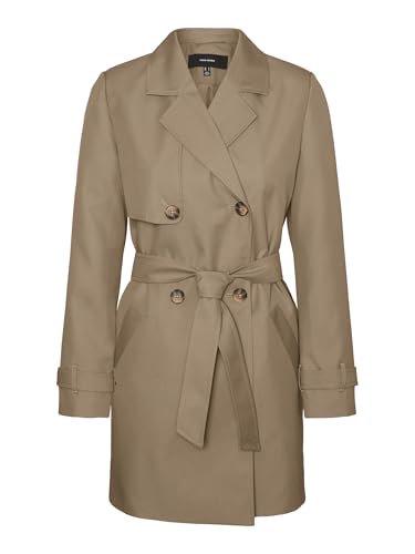 VERO MODA Damen VMCELESTE 3/4 Trenchcoat NOOS Jacke, Tigers Eye, XS von VERO MODA