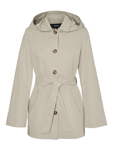 VERO MODA Damen VMCHELSEA BOOS Trenchcoat, Oatmeal, L von VERO MODA