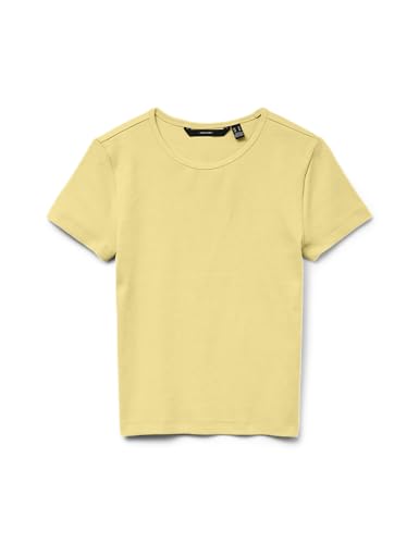VERO MODA Damen VMCHLOE SS Short GA JRS NOOS Top, Lemon Meringue, M von VERO MODA