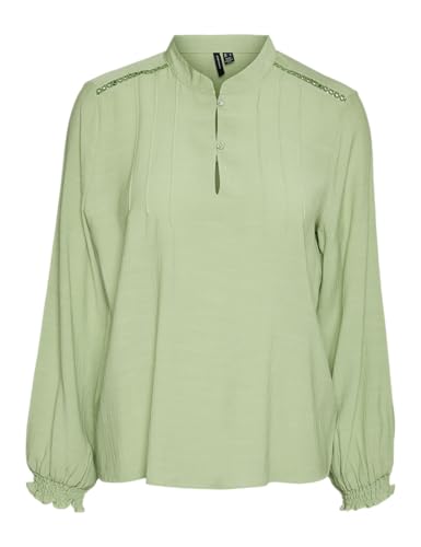 VERO MODA Damen VMCOLLIE Detail LS TOP WVN GA Langarmbluse, Forest Shade, X-Small VERO MODA Damen VMCOLLIE Detail LS TOP WVN GA Langarmbluse, Forest Shade, X-Small von VERO MODA