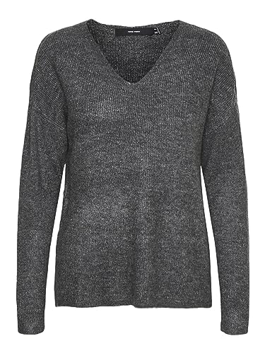 VERO MODA Strick Pullover V-Ausschnitt Langarm Sweater Knitted Jumper VMCREWLEFILE von VERO MODA