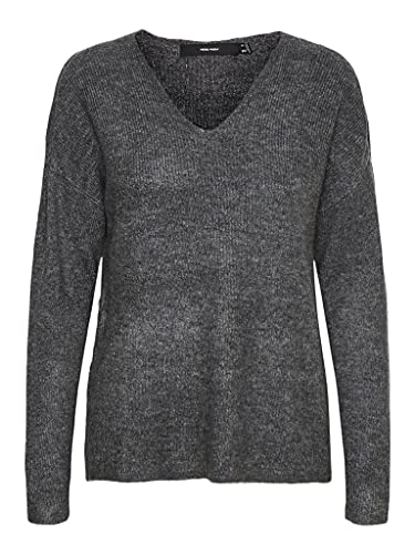 VERO MODA Strick Pullover V-Ausschnitt Langarm Sweater Knitted Jumper VMCREWLEFILE von VERO MODA