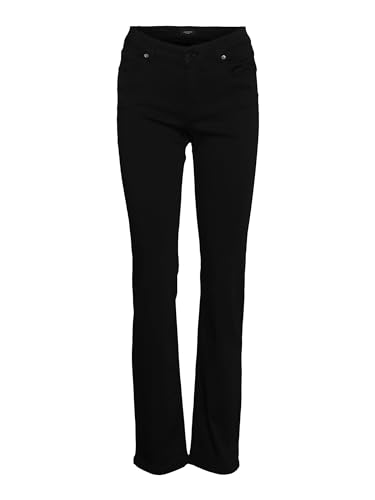 VERO MODA Damen VMDAF MR Straight VI1137 NOOS Jeans, Black, One Size von VERO MODA