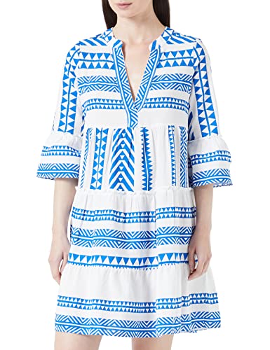 VERO MODA Damen VMDICTHE 3/4 Tunic WVN Top, Snow White/AOP:Ibiza Skydiver, S von VERO MODA