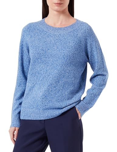 VERO MODA Strick Pullover Meliert Basic Rundhals Jumper Langarm Sweater Regular Fit RIPP Raglan VMDOFFY von VERO MODA