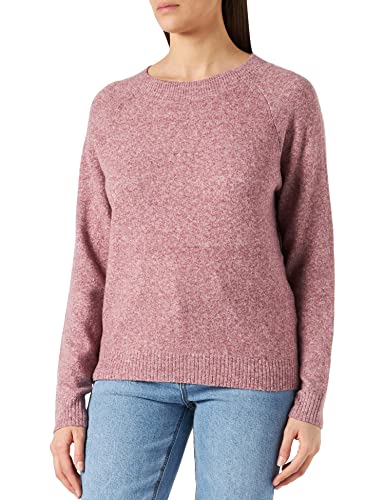 Vero Moda Damen VMDOFFY LS O-Neck Blouse GA NOOS Pullover, Crushed Berry/Detail:Melange, S von VERO MODA