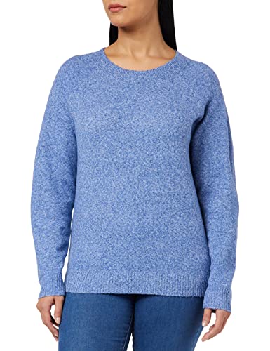 VERO MODA Damen VMDOFFY LS O-Neck Blouse GA NOOS Pullover, Sodalite Blue/Detail:Melange, S von VERO MODA