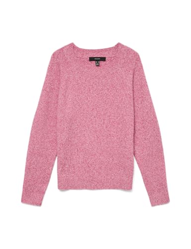 VERO MODA Knitted Pullover VMDOFFY Pullover, Magenta/Detail:Melange,L von VERO MODA