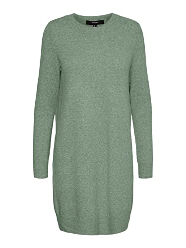 VERO MODA Damen VMDOFFY LS O-Neck Dress GA NOOS 10215523, Laurel Wreath/Melange, XL von VERO MODA