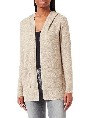 VERO MODA Damen VMDOFFY LS Open Hood Cardigan GA NOOS Pullover, Sepia Tint/Detail:Melange, M von VERO MODA