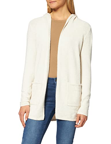 VERO MODA Damen VMDOFFY LS Open Hood Cardigan GA NOOS Strickjacke, Birch/Detail:Melange, One Size von VERO MODA