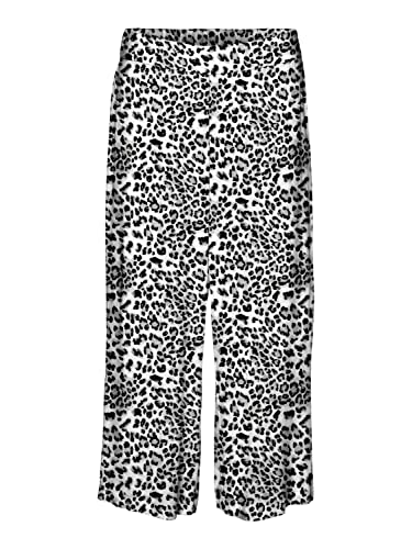 VERO MODA Damen VMEASY HW Culotte Pants WVN GA Hose, Snow White/AOP:Liv, XS von VERO MODA