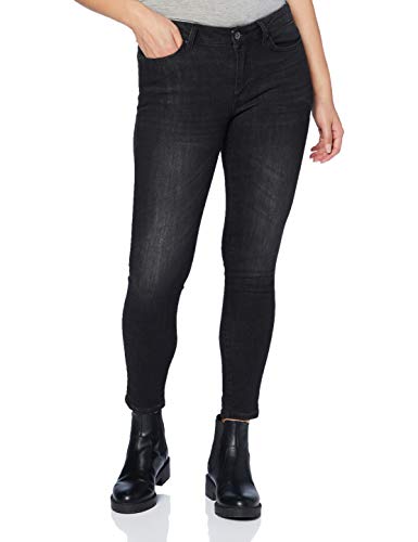 VERO MODA Damen VMELLA MR Slim Jeans ST103 GA Jeanshosen, Black, 34 (Large) von VERO MODA