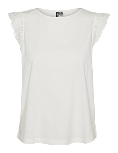 VERO MODA Damen VMEMILY SL Gathering JRS NOOS Top, Snow White, XS von VERO MODA