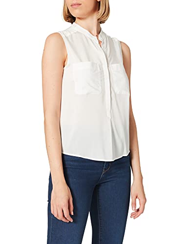 VERO Moda Damen VMERIKA S/L SOLID Shirt NOOS Top, Weiß (Snow White Snow White), M von VERO MODA