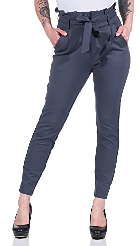 VERO MODA Damen Business Stoffhose Elegante High Waist Paperbag Pants mit Bindeband VMEVA von VERO MODA