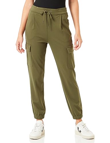 VERO MODA Damen VMEVA MR Cargo Elastic Detail Pant NOOS Hose, Rifle Green, S/30 von VERO MODA