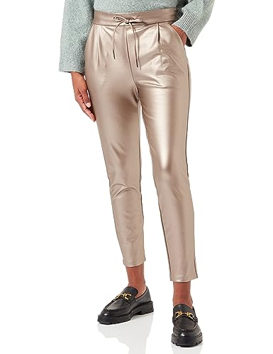 VERO MODA Damen VMEVA MR Loose String Coated PNT GA NOOS Hose, Brown Lentil, XS/34 von VERO MODA