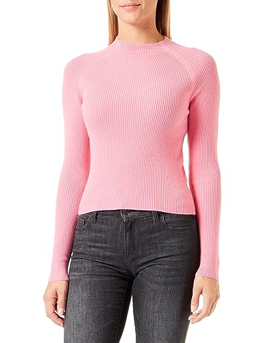 VERO MODA Damen VMEVIE LS Highneck Boo Pullover, Sachet Pink, M von VERO MODA