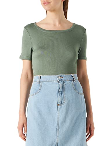 VERO MODA Damen VMFLOWY SS TOP NOOS T-Shirt, Laurel Wreath, M von VERO MODA