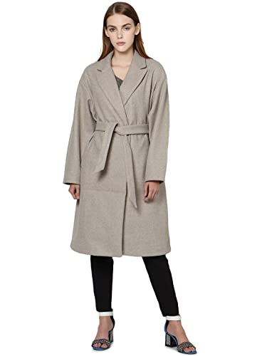 VERO MODA Damen VMFORTUNE Long Jacket PI Mantel, Silver Mink, M von VERO MODA