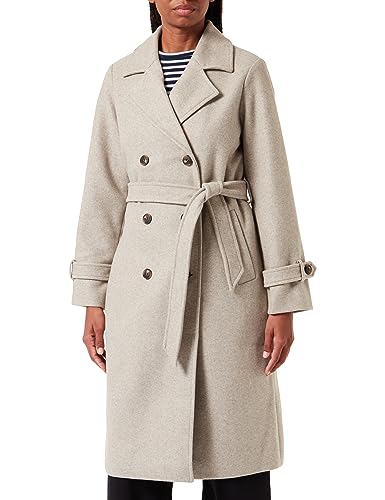 VERO MODA Damen VMFORTUNEVEGA Long Trenchcoat GA NOOS Jacke, Silver Mink/Detail:Melange, L von VERO MODA