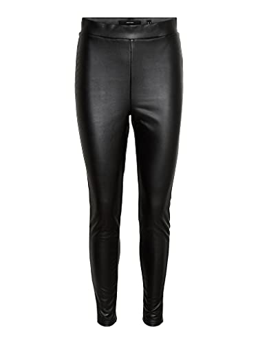 Vero Moda Damen VMGAYA MR PL FLEECE LEGGING NOOS Hose, Black, S/30 von VERO MODA