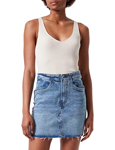 VERO MODA Damen VMGLORY SL Rib TOP GA NOOS Tanktop, Birch, S von VERO MODA