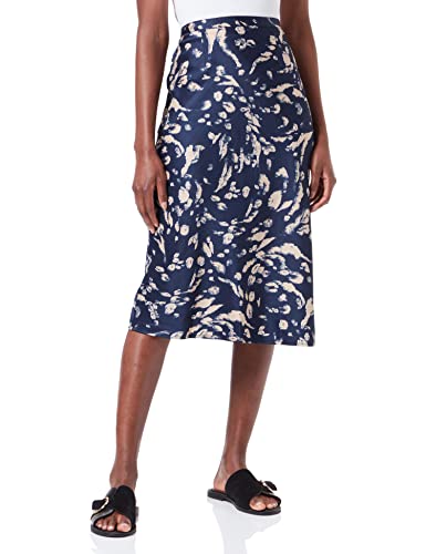 VERO MODA Damen VMHAILEY HW Calf Skirt WVN GA Rock, Navy Blazer/AOP:Hailey, XL von VERO MODA