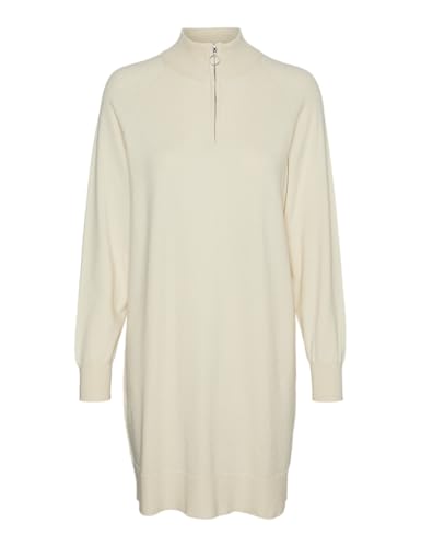 VERO MODA Damen VMHAPPINESS LS HIGHNCK Zip Dress GA Boo Kleid, Birch, X-Small VERO MODA Damen VMHAPPINESS LS HIGHNCK Zip Dress GA Boo Kleid, Birch, X-Small von VERO MODA