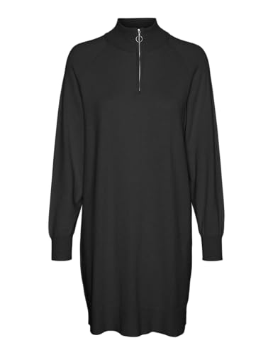 VERO MODA Damen VMHAPPINESS LS HIGHNCK Zip Dress GA Boo Kleid, Black, X-Small VERO MODA Damen VMHAPPINESS LS HIGHNCK Zip Dress GA Boo Kleid, Black, X-Small von VERO MODA