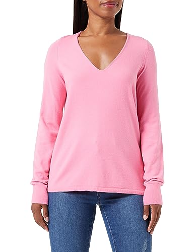 VERO MODA Damen VMHAPPINESS LS V-Neck GA Boo Pullover, Sachet Pink, S von VERO MODA