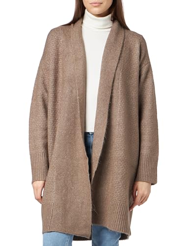 VERO MODA Damen VMHEIDI LS SHAWLNK Open Cardigan GA Boo Strickjacke, Brown Lentil/Detail:Melange, M von VERO MODA