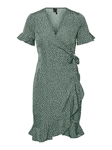 VERO MODA VMHENNA 2/4 WRAP Frill Dress NOOS von VERO MODA
