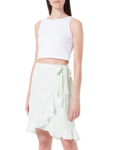 VERO MODA Damen VMHENNA WRAP Short Skirt GA NOOS Rock, Pastel Green/AOP:Mini Henna VIC AOP, S von VERO MODA