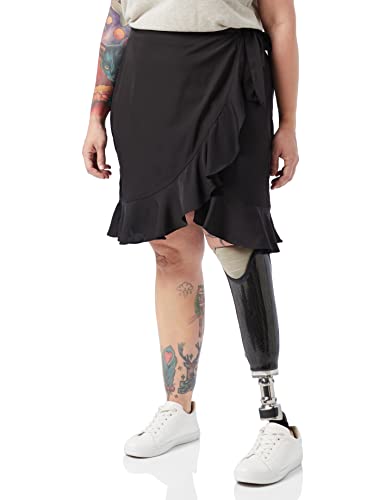 VERO MODA Damen Vmhenna Ga Noos Wrap Short Skirt Wickelrock, Schwarz, L EU von VERO MODA